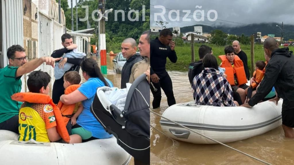 Mãe e recém-nascido são resgatados por voluntários em Camboriú