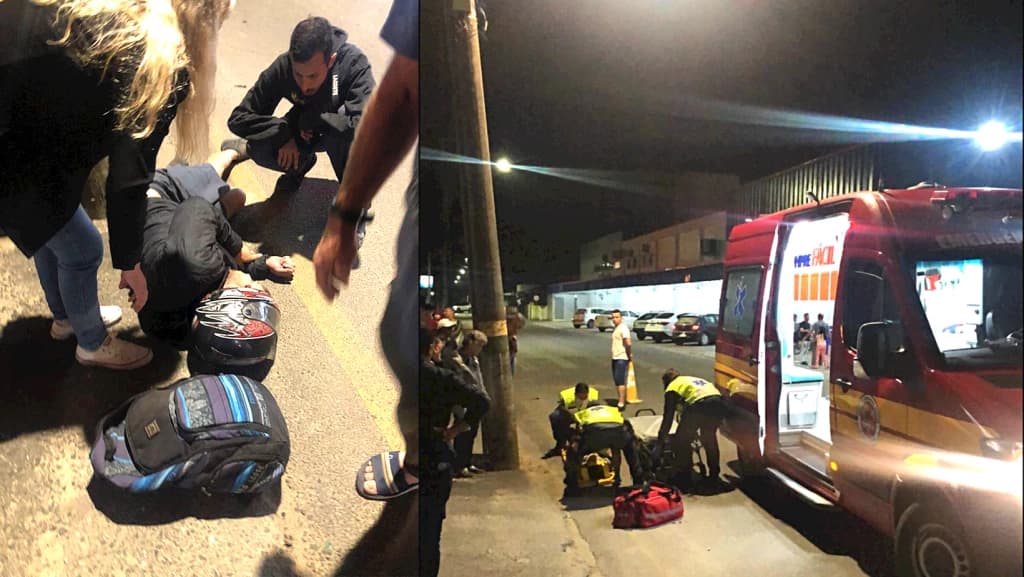 TIJUCAS: Motorista foge em alta velocidade após atropelar motociclista