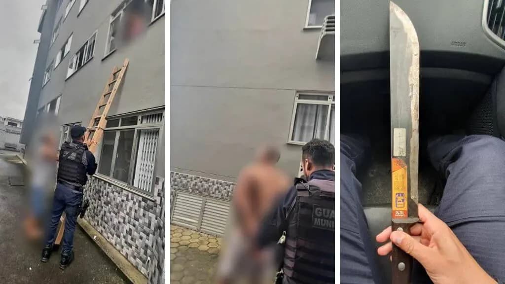 Grávida tenta se jogar do 9º andar para fugir de agressões do  companheiro