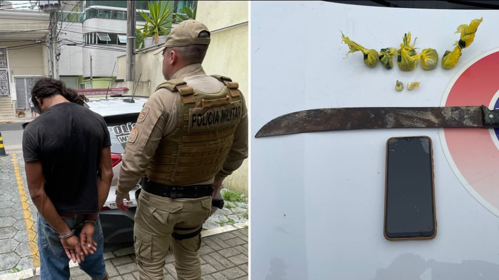 Trabalhador é ameaçado com facão por homem que procurava esposa em Canelinha
