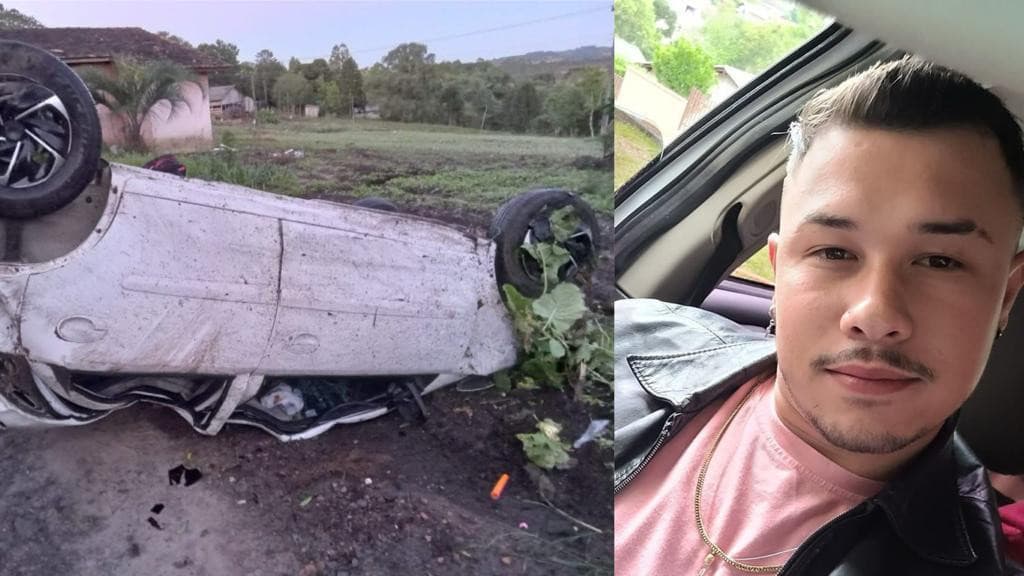 Jovem morre após ser arremessado de carro que capotou na SC-114