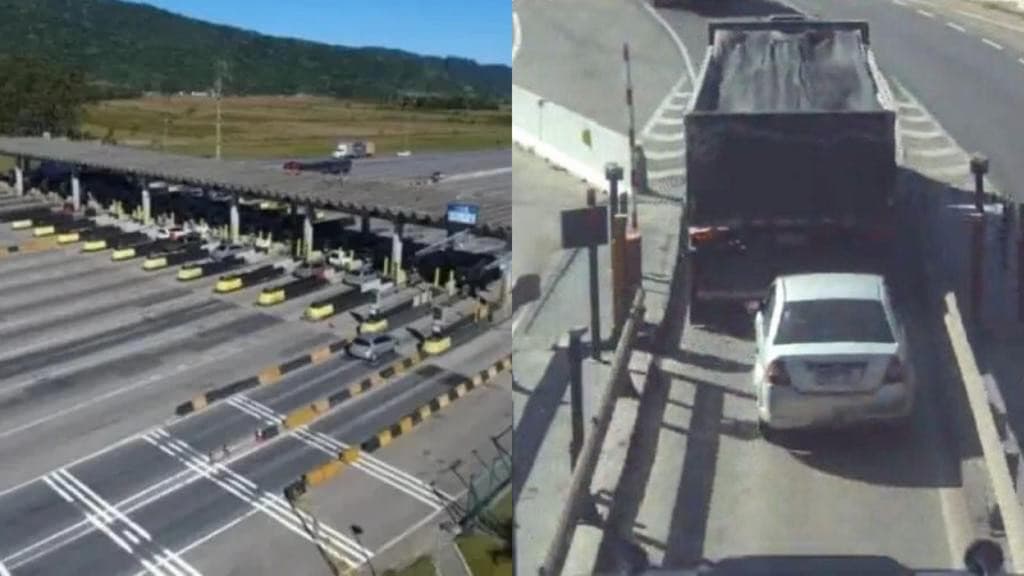 Mais de 100 mil veículos fogem sem pagar pedágio na BR-101, em Porto Belo