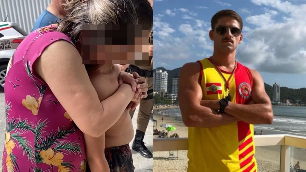 HERÓI: Guarda-vidas salva menino de 12 anos que se afogava na Meia Praia, em Itapema