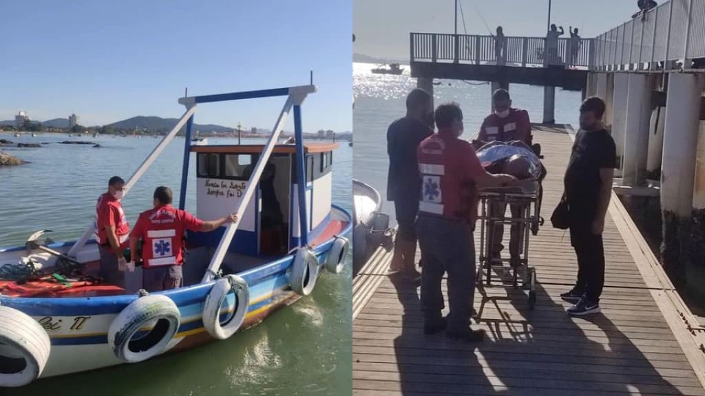 Pescador é resgatado após sofrer convulsão em alto mar