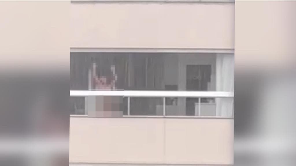 VÍDEO: Casal “sem vergonha” é flagrado na sacada de apto, em Balneário Camboriú