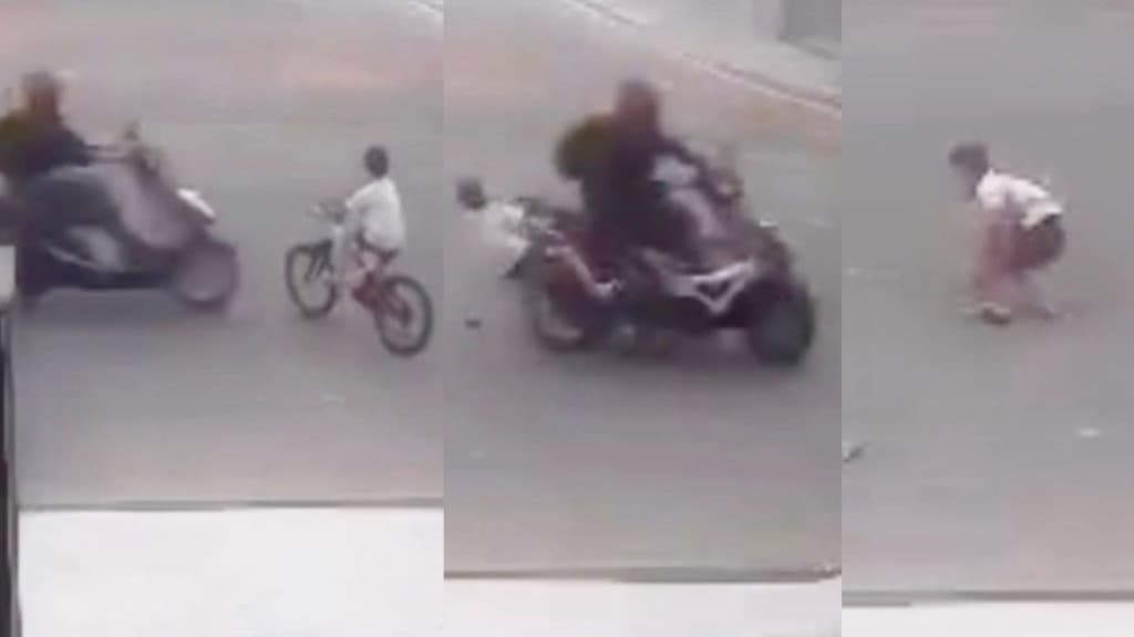 Milagre em SC: criança escapa ilesa após ser atropelada por motocicleta