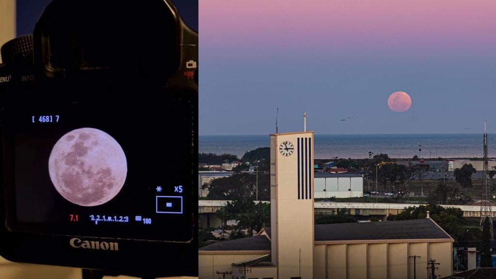 Superlua em Tijucas: fotógrafo registra momento incrível