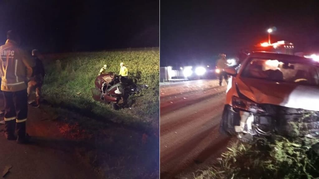 Tragédia na BR-470 mata duas pessoas no domingo de Páscoa