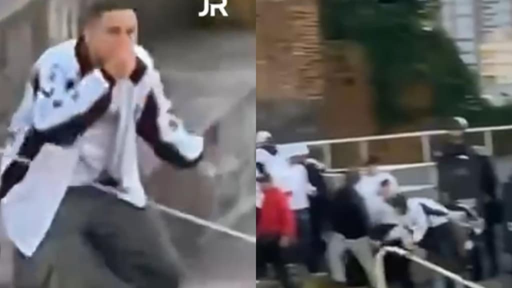 Torcedor do Figueirense imita afogamento e revolta gaúchos em Caxias do Sul, no RS
