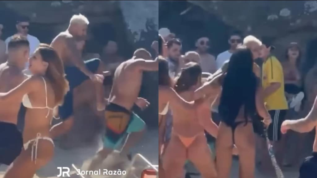 Briga generalizada marca o Carnaval na Praia do Rosa, em SC