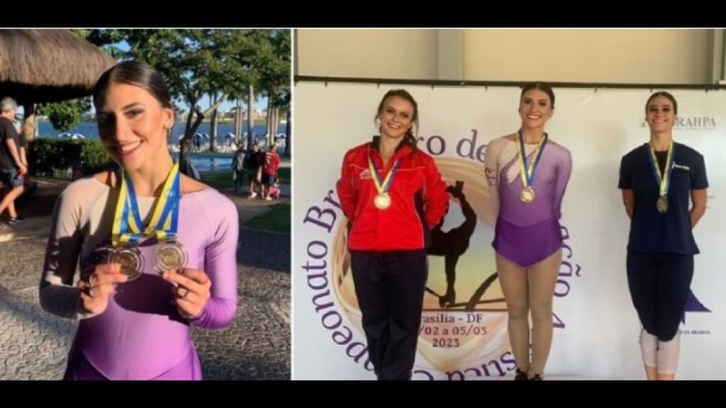 Jovem moradora de Joinville é campeã brasileira de patinação artística