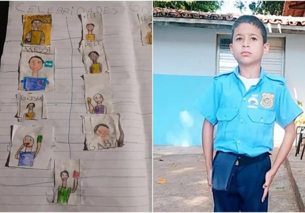 Menino cria o seu próprio álbum da Copa do Mundo