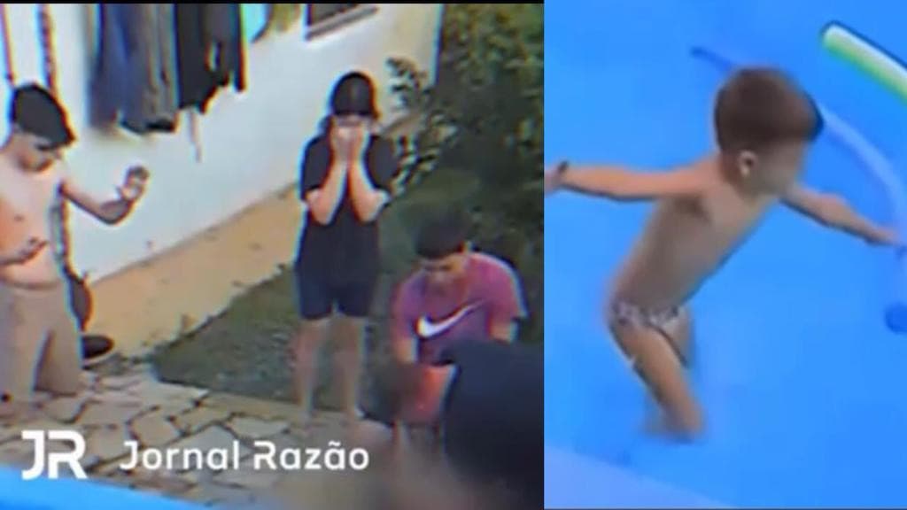 Irmão implora a “bênção de Deus” após menino de 4 anos cair em piscina e se afogar, em SC