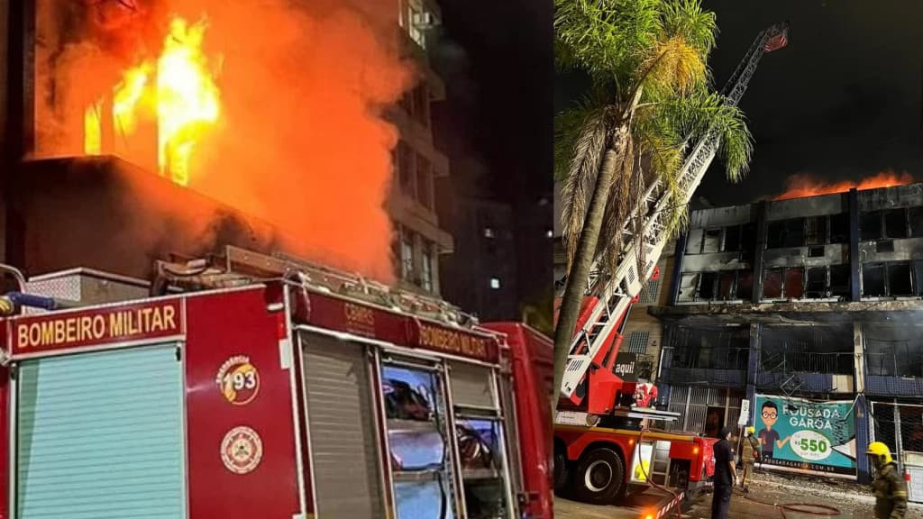 Incêndio mata dez pessoas em pousada no Rio Grande do Sul