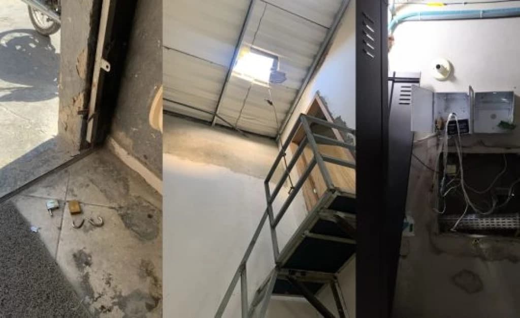 Assaltantes quebram telha e roubam loja por telhado em Itapema