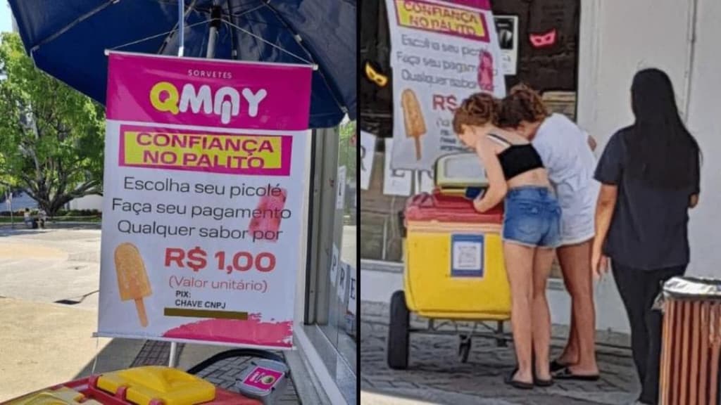 Sorveteria testa honestidade dos clientes e realiza venda sem vendedores em SC