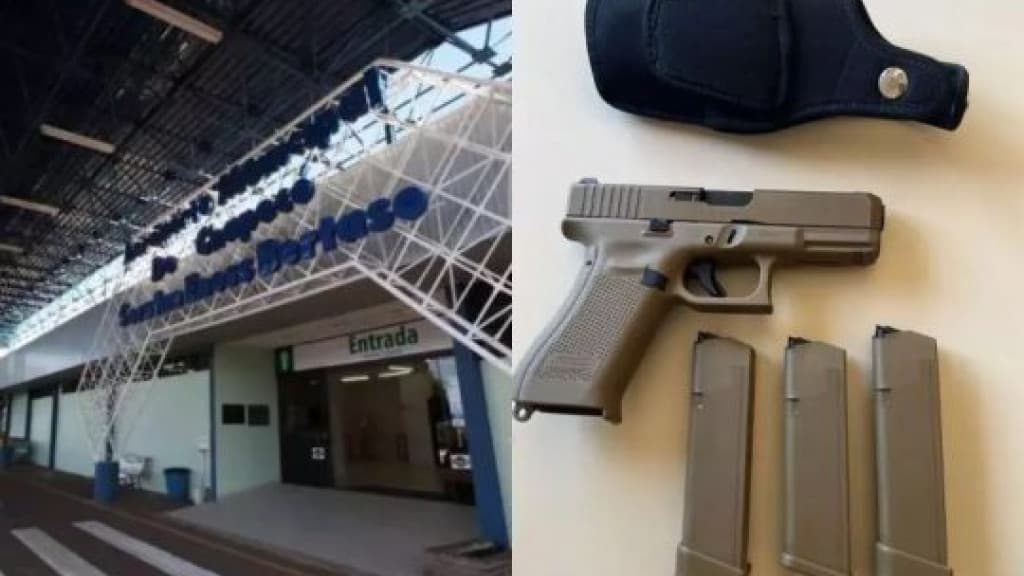 Homem é preso após tentar embarcar com pistola em avião de SC