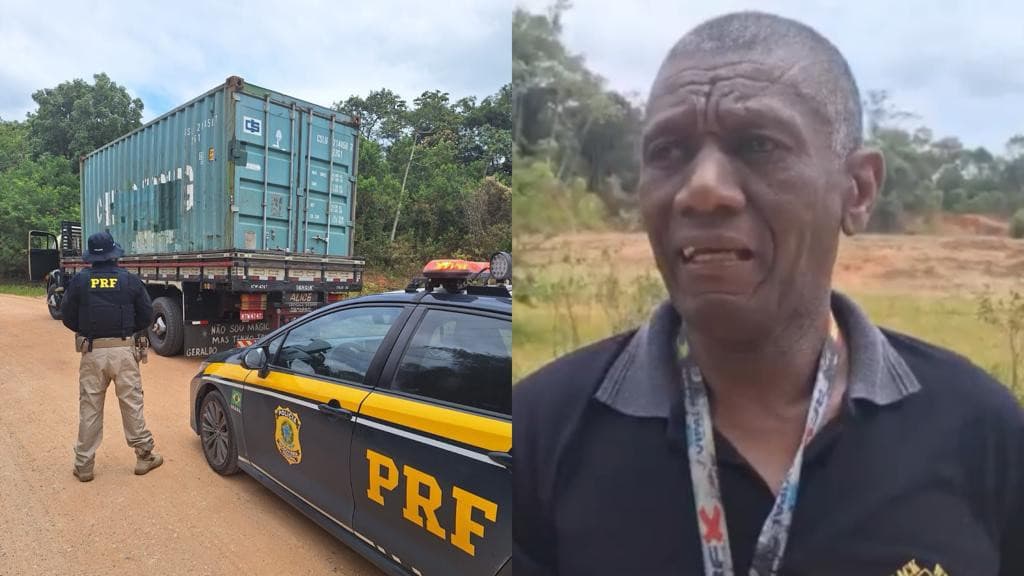 Trabalhador se emociona ao ter a notícia que seu caminhão foi recuperado após sofrer assalto, em SC