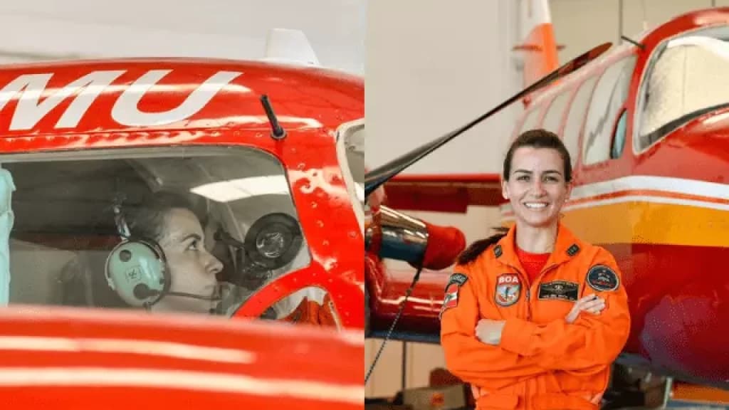 Bombeiro Militar de SC tem a primeira mulher piloto de avião