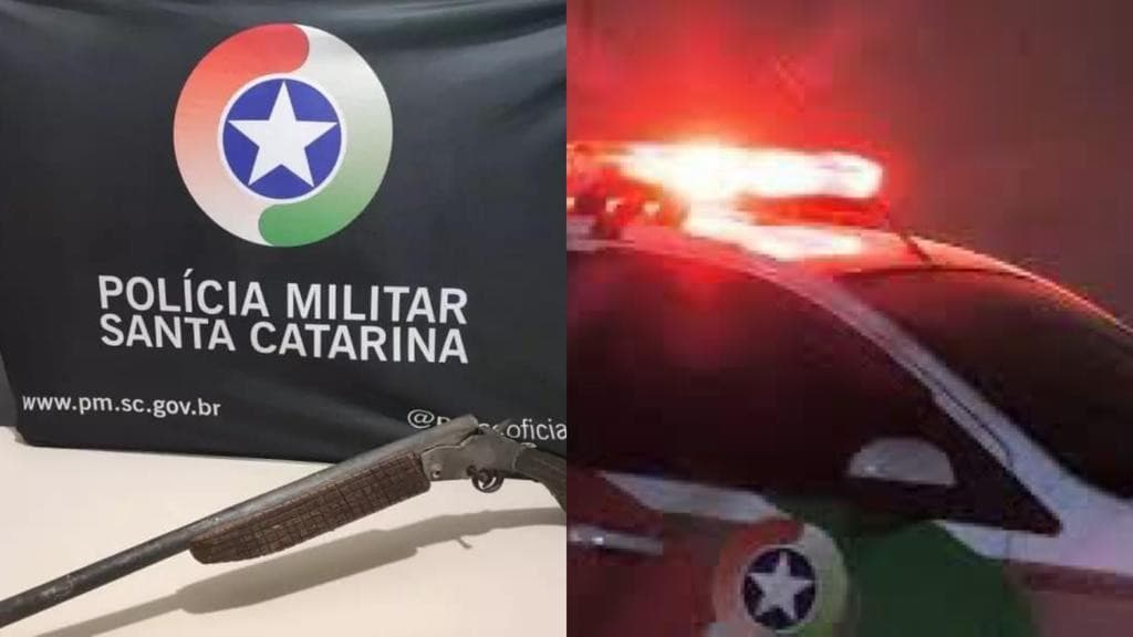 Pai é preso com espingarda após bater e deixar filha de 8 anos desacordada em SC