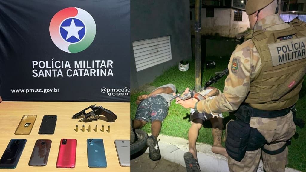 Tático tira de circulação dupla de chinelões em Itapema