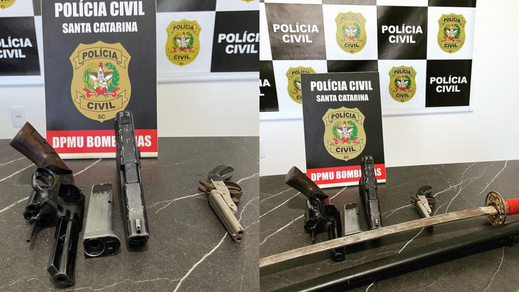 Elemento é preso em flagrante por posse ilegal de arma de fogo em Bombinhas