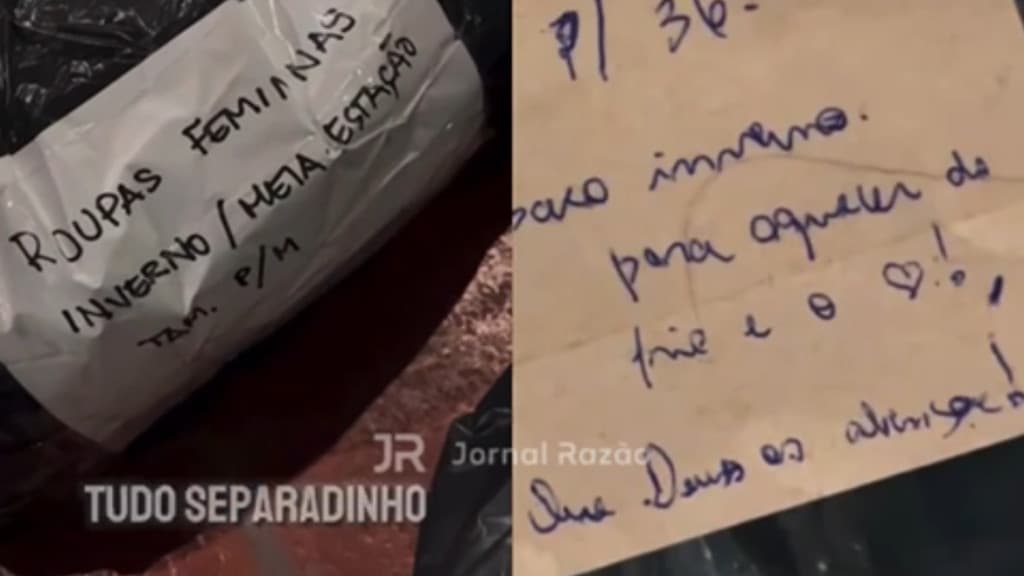 “Para aquecer o frio e o coração” voluntária se emociona ao receber caminhão com doações de SC ao RS