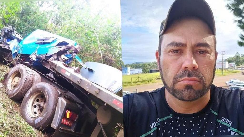 Trabalhador morre após colisão entre dois caminhões na BR-282, em SC