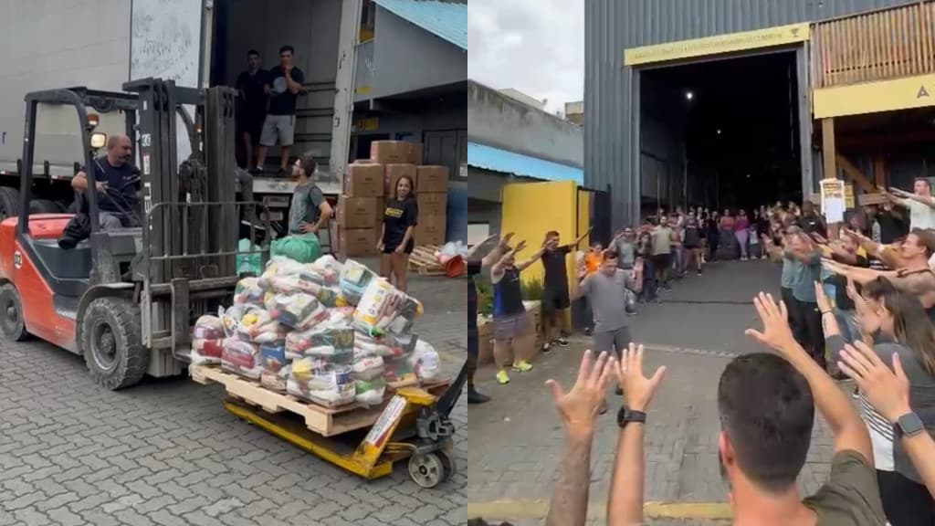 Força-tarefa de SC quer atingir 1.000 toneladas doadas ao RS: “helicópteros, aviões e carretas”