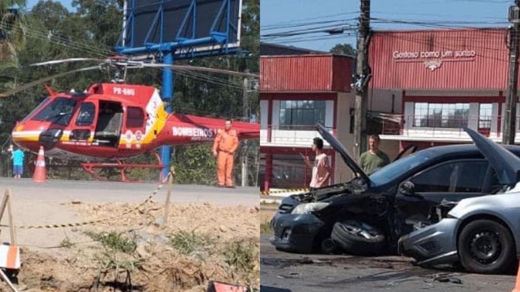 Colisão entre dois veículos deixa seis feridos na BR-470, em SC