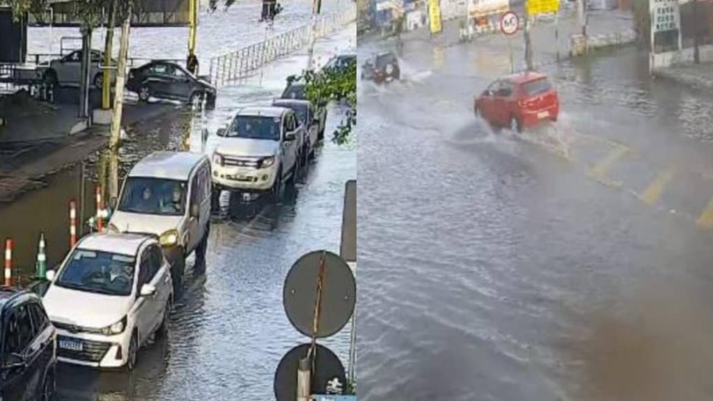 Maré alta causa alagamentos em Itajaí e Florianópolis