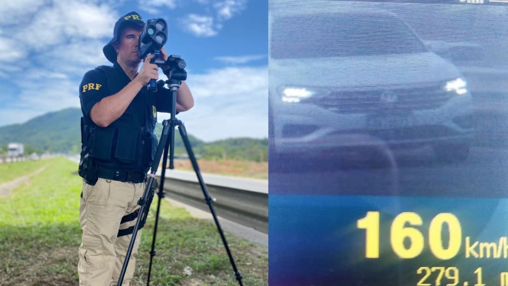 PRF monta radar em Tijucas e multa 52 motoristas neste final de semana