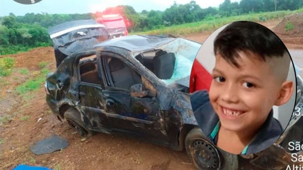 Identificado menino que morreu após carro capotar na  SC-305