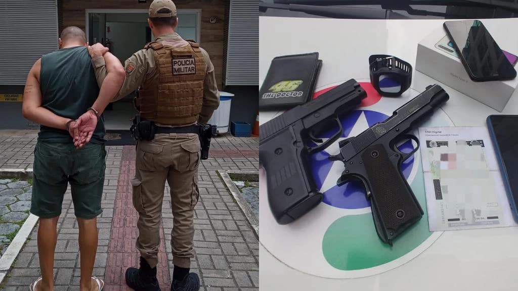 Morador de Tijucas é preso em Itapema fingindo ser policial