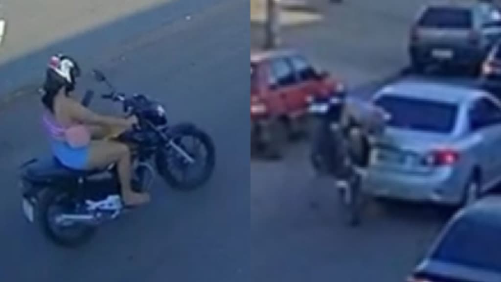 VÍDEO: Motociclista decide pilotar mexendo ao celular e o inesperado acontece
