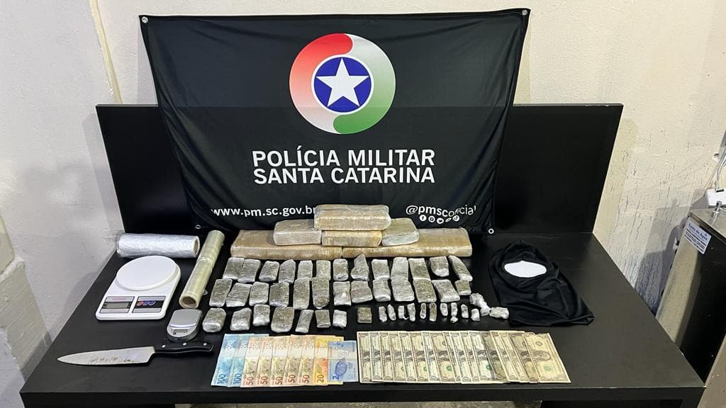 Homem é preso e farta quantidade de maconha apreendida em BC