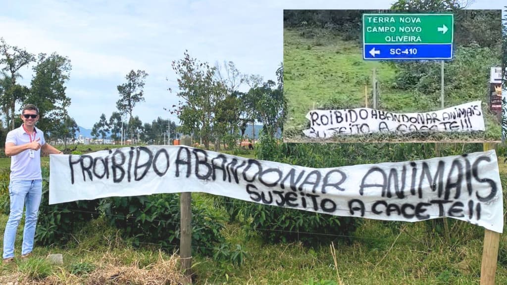 Em Tijucas, está proibido abandonar animais: “sujeito a cacete”
