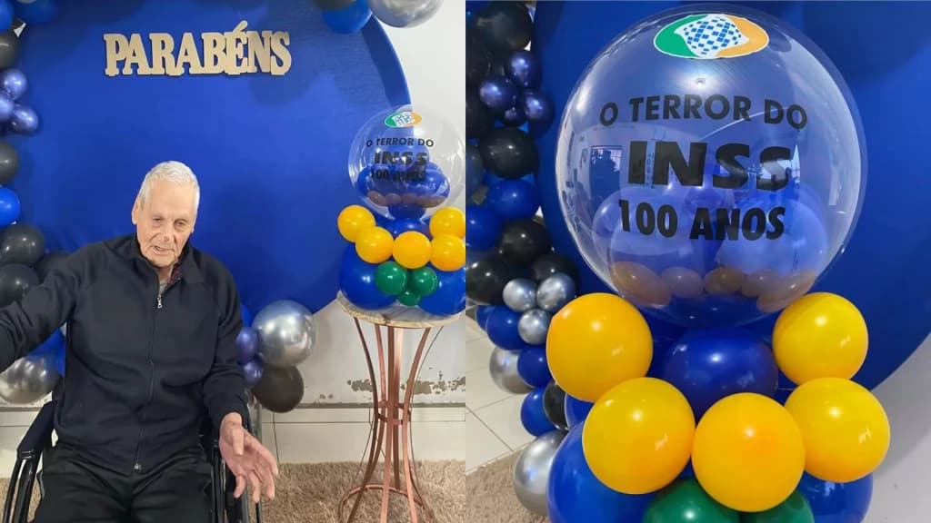 “Terror do INSS”: idoso de SC comemora 100 anos com festa temática