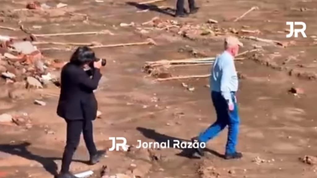 Catarinense flagra fotografo preparando registros da visita de Lula ao Rio Grande do Sul