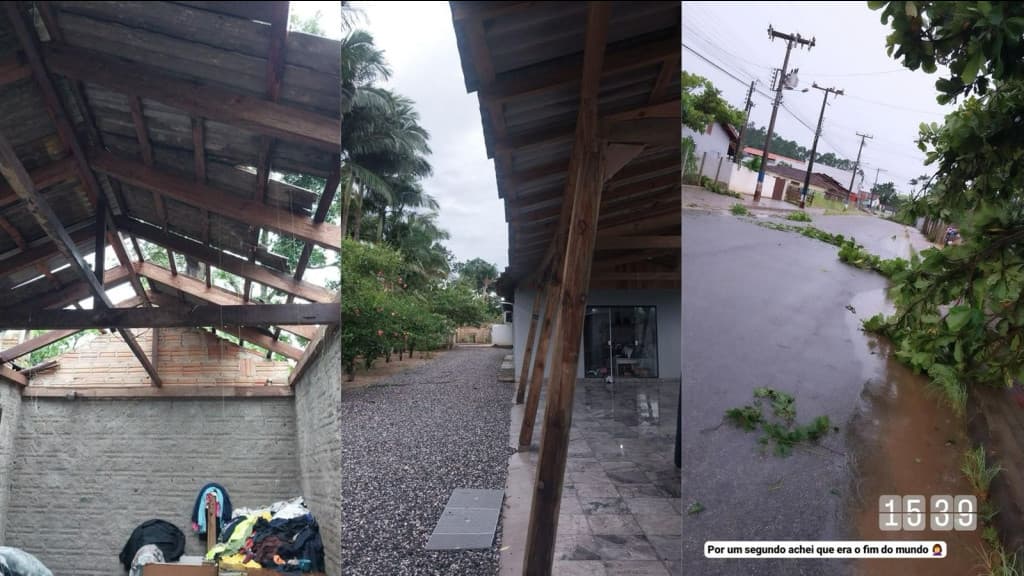“Achei que era o fim do mundo”: tempestade assusta moradores em São João Batista