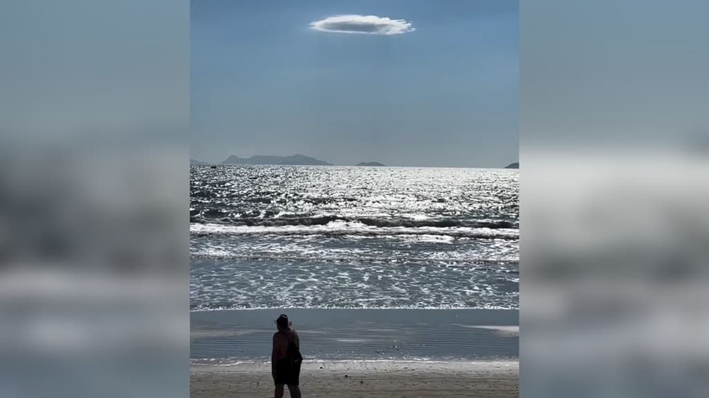 Nuvem em formato de disco voador intriga moradores de Garopaba