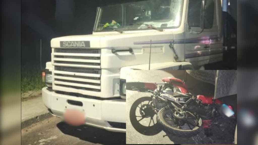 Motociclista morre após ter cabeça amassada por caminhão em grave acidente