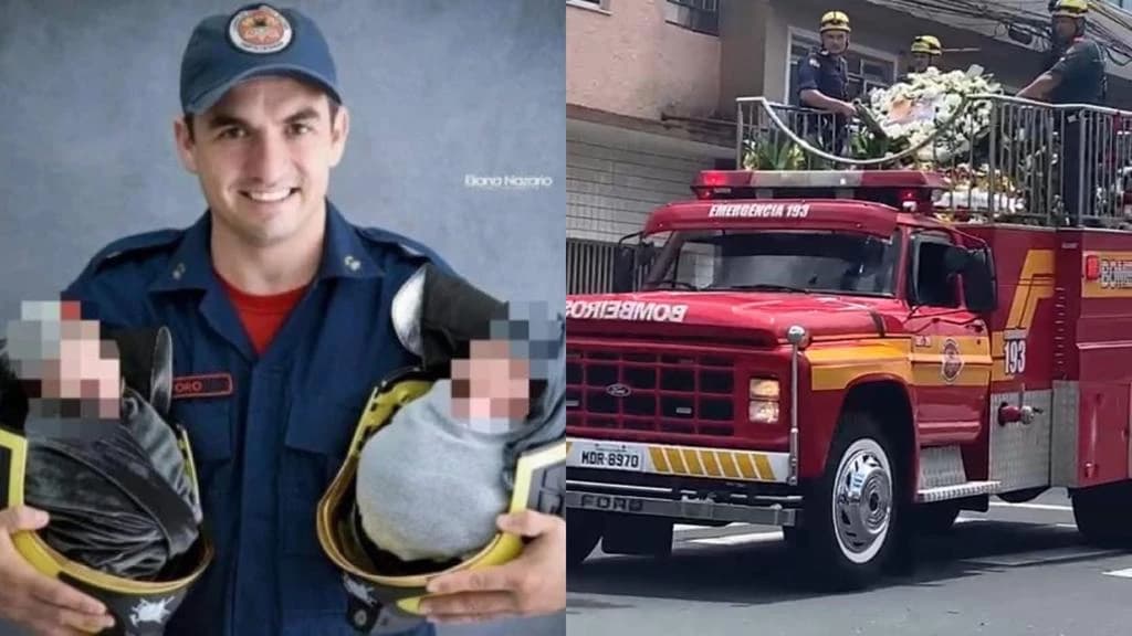 VÍDEO: Colegas fazem homenagem a bombeiro que morreu durante um salvamento
