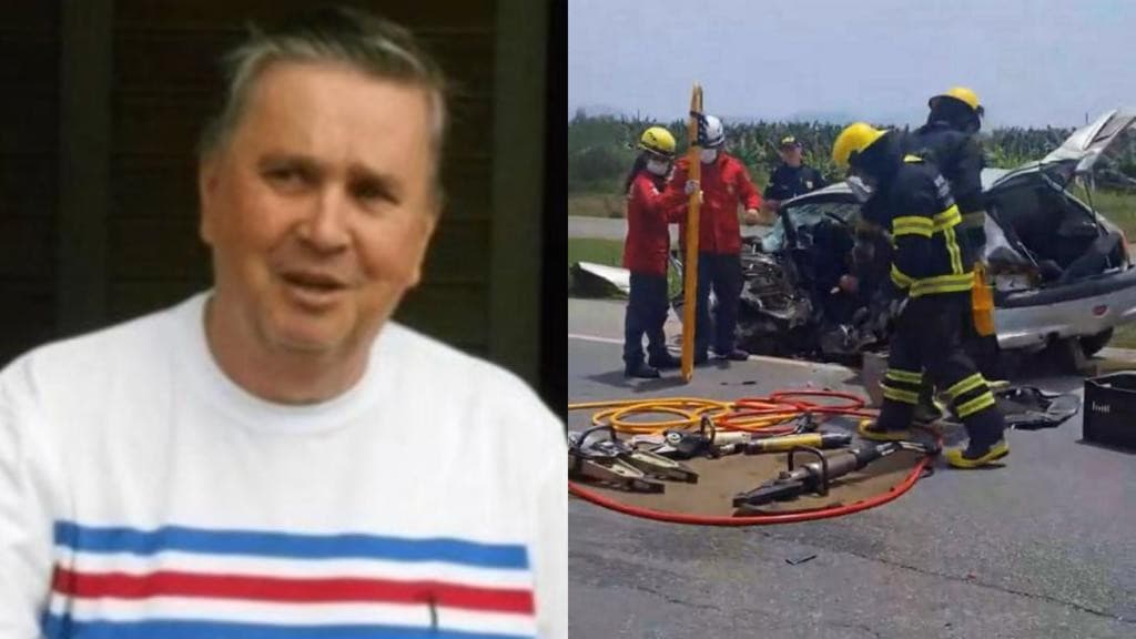 Idoso morre em grave acidente entre carro e caminhão na BR-280