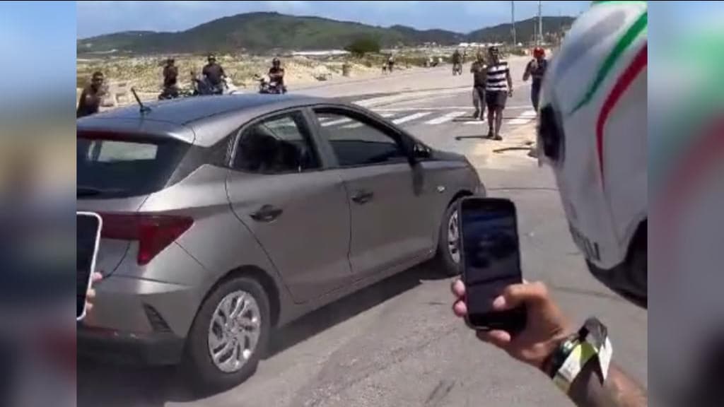 Carro foi alugado em SP para “manobras” no Moto Laguna