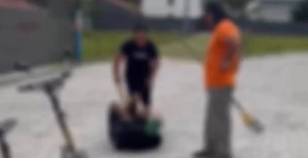 Mulher flagra ladrão e desce a madeira em Porto Belo