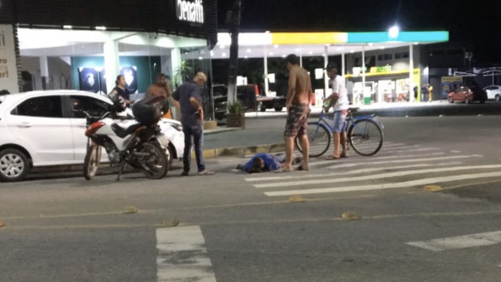 URGENTE: Motociclista é atropelado por carro na contramão em Tijucas