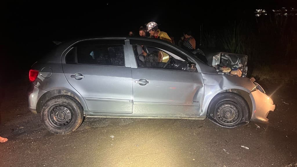 Grave acidente na BR-470 deixa uma pessoa ferida