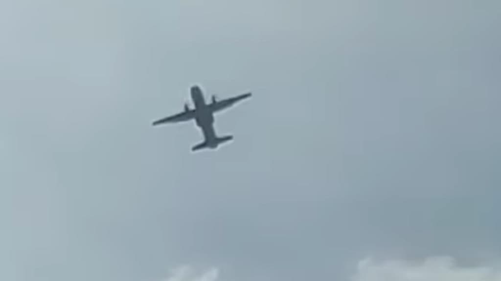 VÍDEO: Menino fica assustado durante buscas do avião da FAB por piloto desaparecido