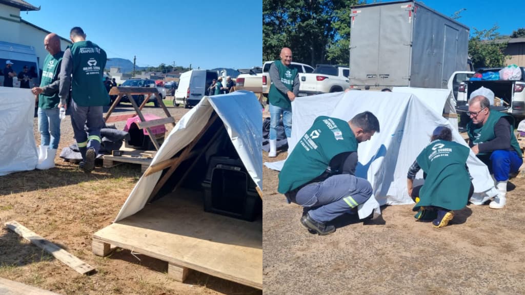 Cerca de 200 voluntários de Chapecó vão trabalhar em Arroio do Meio